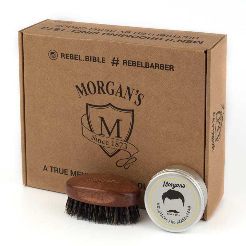 Подарочный набор крем + щетка для бороды и усов Morgans | Max Moore