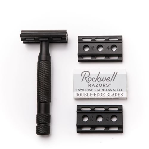 Т-образная бритва Rockwell 6S, нержавеющая сталь, черная | Max Moore